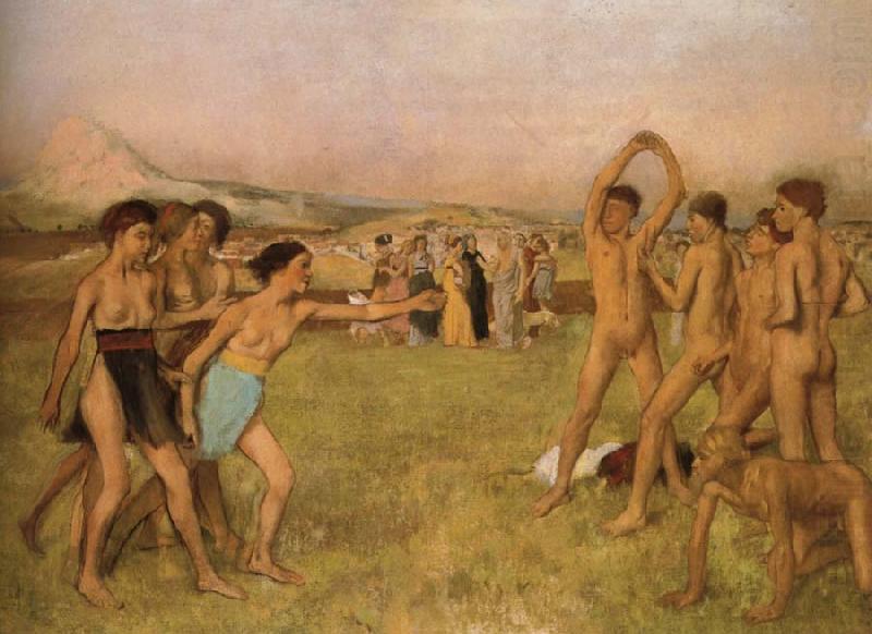 Edgar Degas Young Spartans Exercising china oil painting image